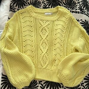 Yellow Bell Sleeve Sweater